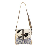 OHLAY KB121 Cross Body Upcycled Wool Upcycled Canvas Hair-On Genuine Leather women bag western handbag purse