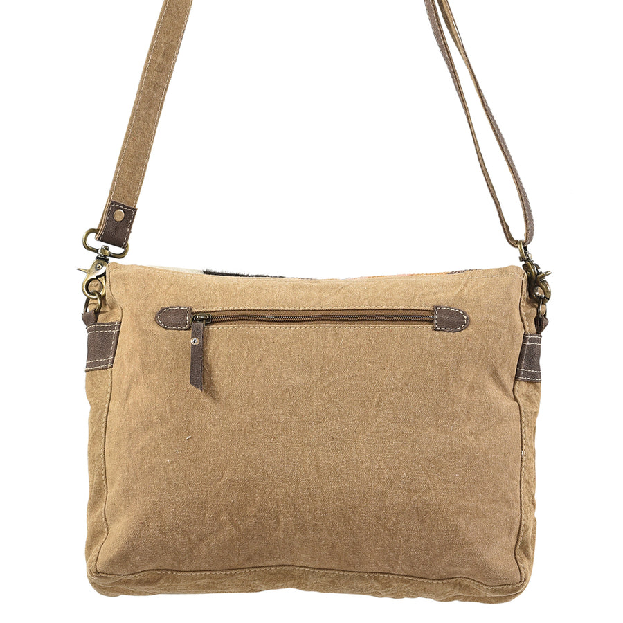 OHLAY Backpack Upcycled Canvas Hair-On Genuine Leather Women Bag Western Handbag Purse Womens Handbags Belt for Purses Summer