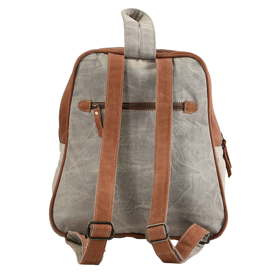 OHLAY Backpack Upcycled Canvas Hair-On Genuine Leather Women Bag Western Handbag Purse Womens Handbags Belt for Purses Summer
