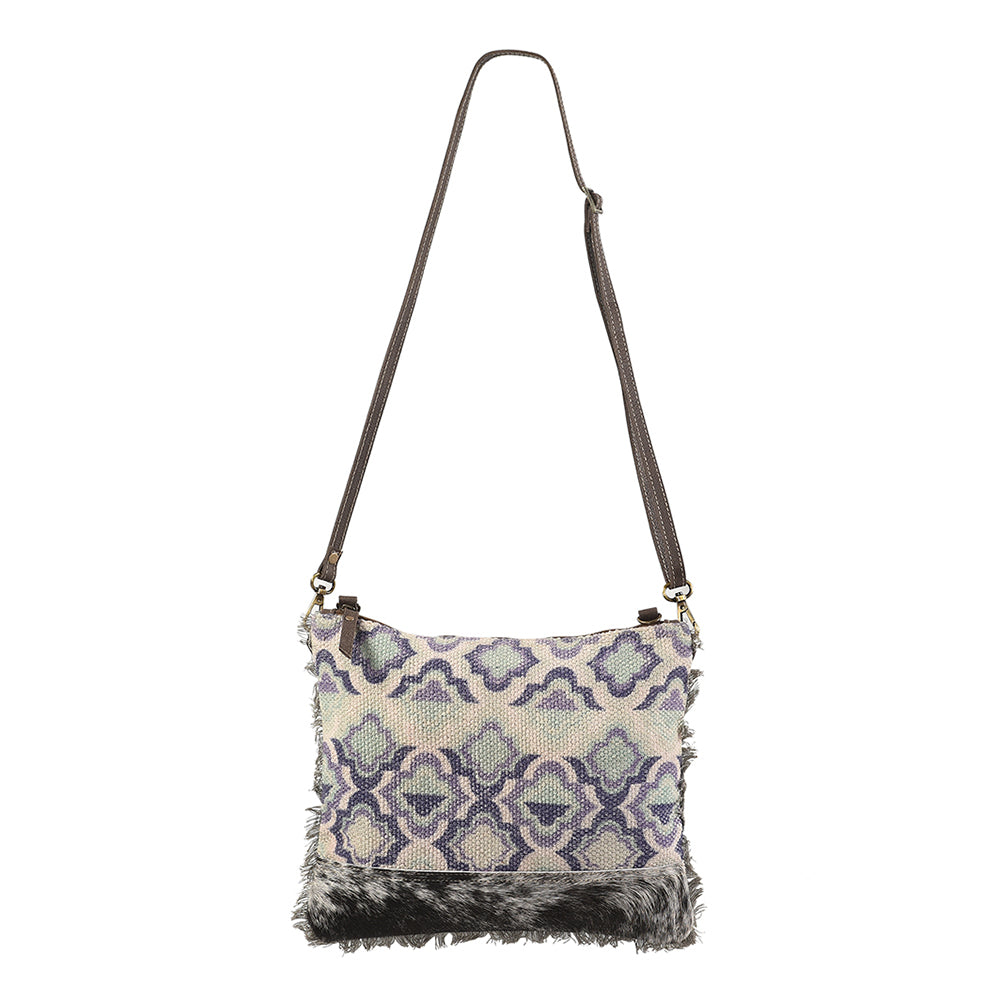 OHLAY KB158 Cross Body Upcycled Wool Upcycled Canvas Hair-On Genuine Leather women bag western handbag purse