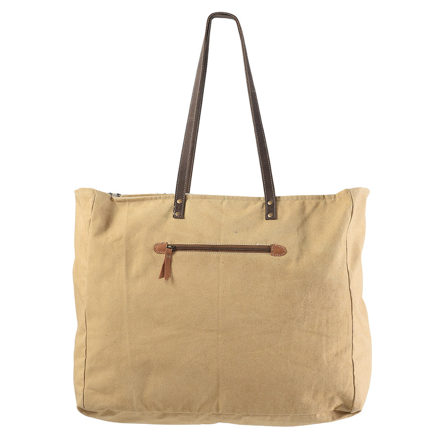 OHLAY KB167 TOTE Upcycled Wool Canvas Hair-on Genuine Leather women bag western handbag purse