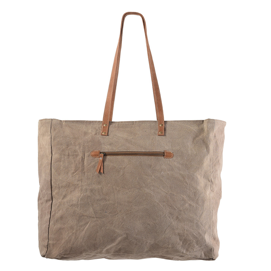 OHLAY KB169 TOTE Upcycled Wool Canvas Genuine Leather women bag western handbag purse