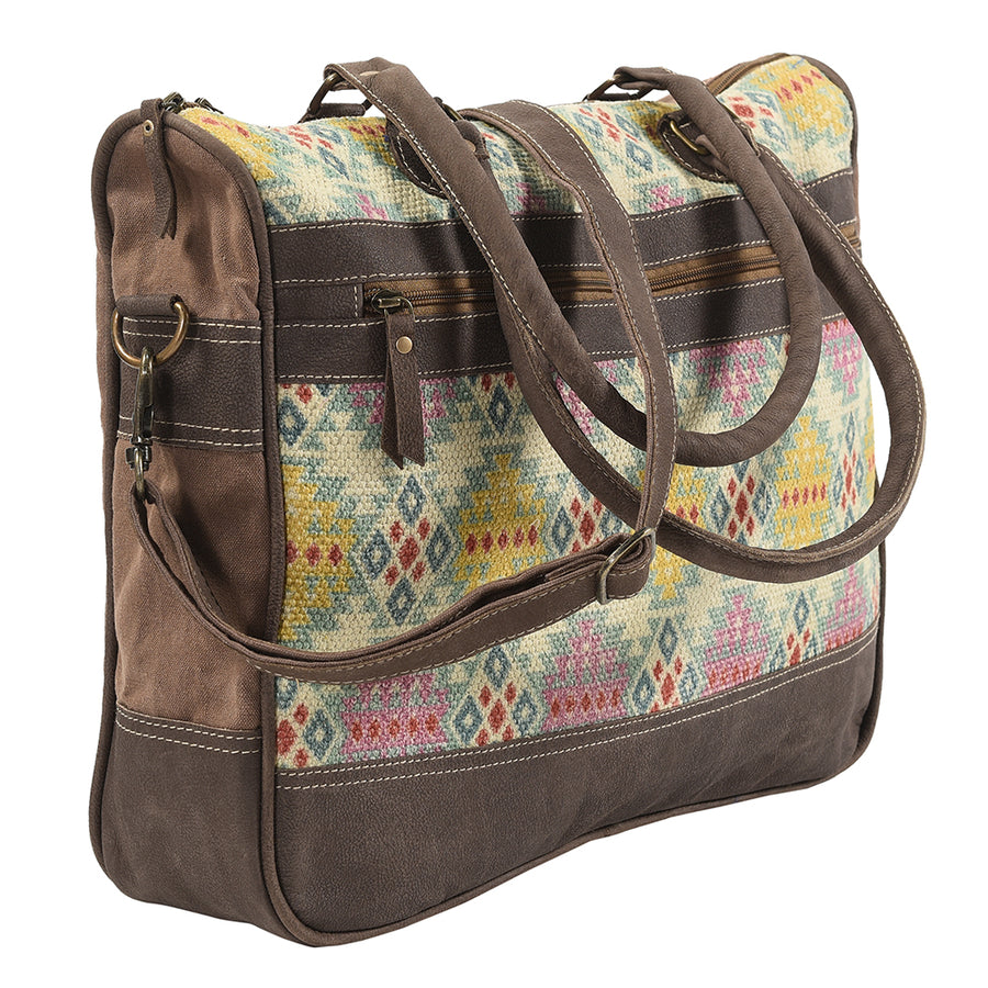 OHLAY KB174 TOTE Upcycled Wool Canvas Genuine Leather women bag western handbag purse