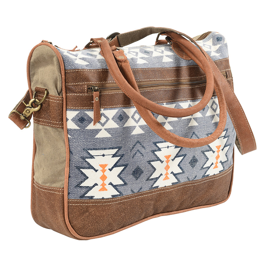 OHLAY KB175 TOTE Upcycled Wool Canvas Genuine Leather women bag western handbag purse