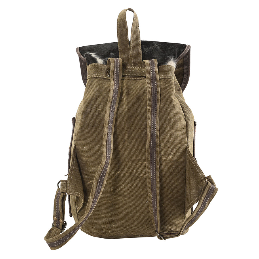 OHLAY Cross Body Upcycled Wool Canvas Embossed Hair-On Genuine Leather Women Bag Western Handbag Purse Womens Handbags