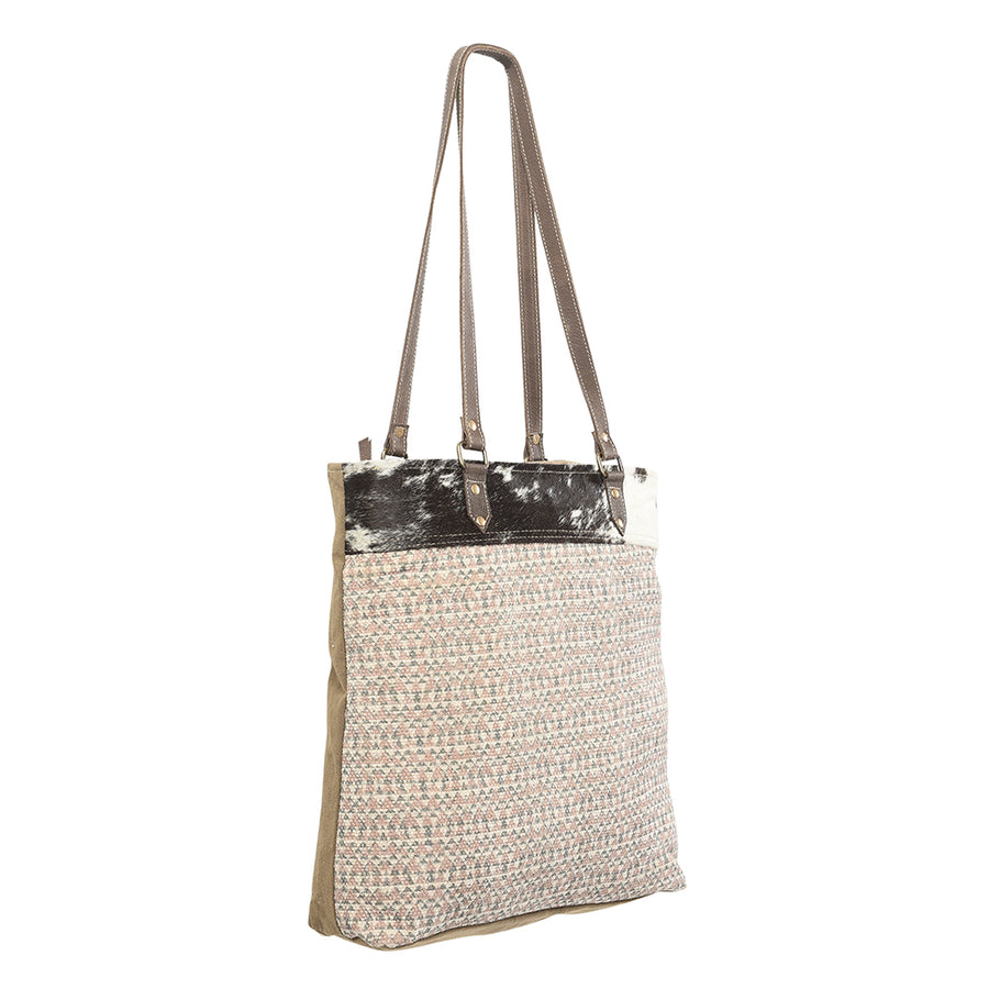 OHLAY KB214 TOTE Upcycled Wool Canvas Hair-on Genuine Leather women bag western handbag purse