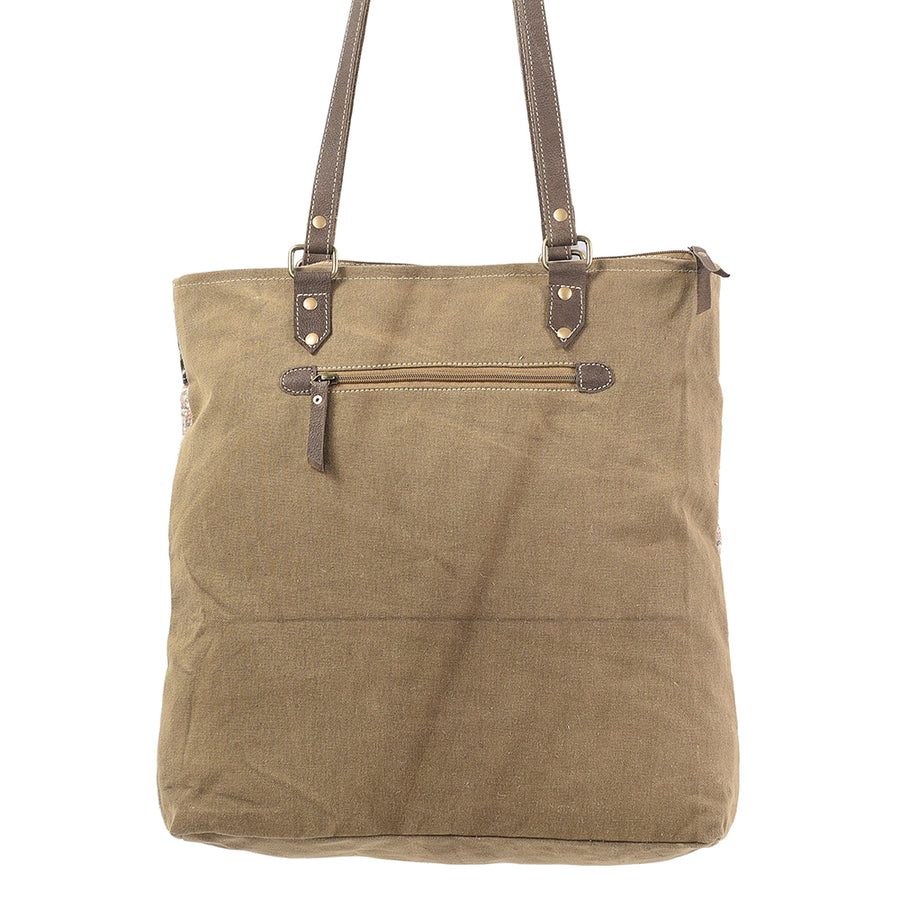 OHLAY KB214 TOTE Upcycled Wool Canvas Hair-on Genuine Leather women bag western handbag purse