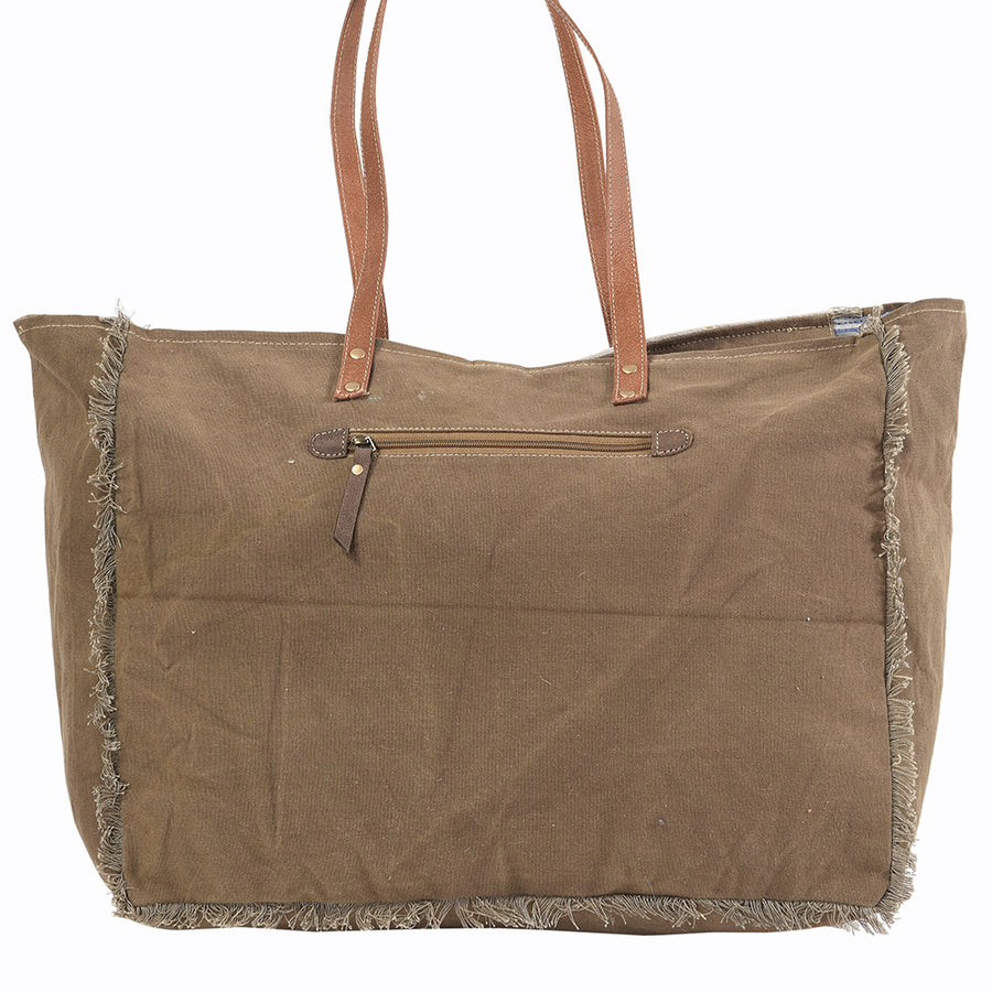 OHLAY KB229 TOTE Upcycled Wool Canvas Hair-on Genuine Leather women bag western handbag purse