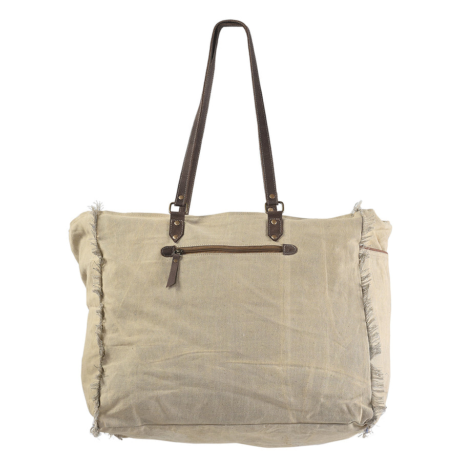 OHLAY KB232 TOTE Upcycled Wool Canvas Embossed Hair-on Genuine Leather women bag western handbag purse