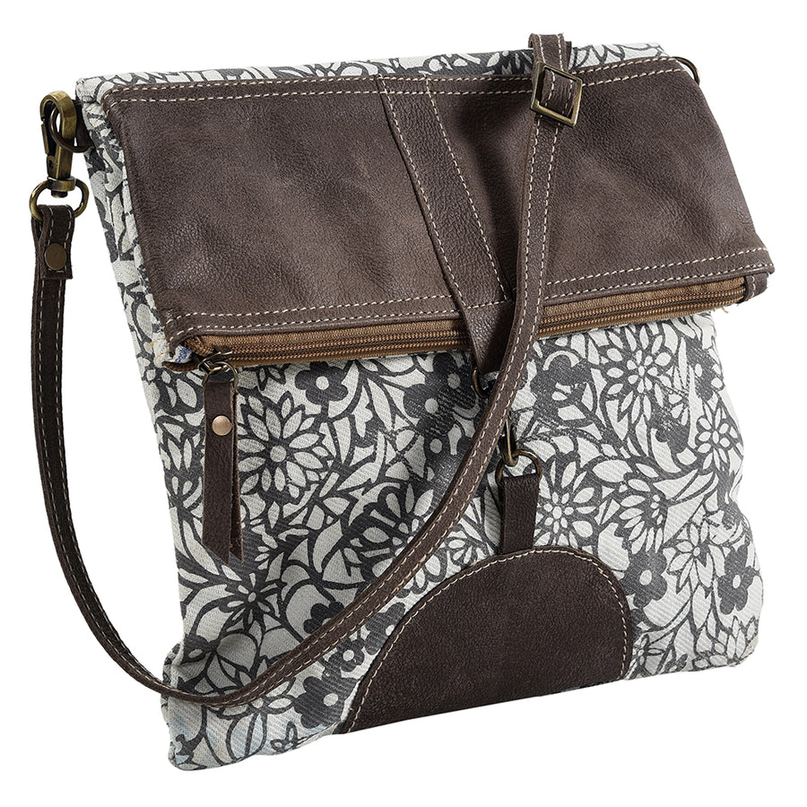 OHLAY Cross Body Upcycled Canvas Genuine Leather Women's Bag Western Handbag Purse | Womens Handbags Belt for Women Summer