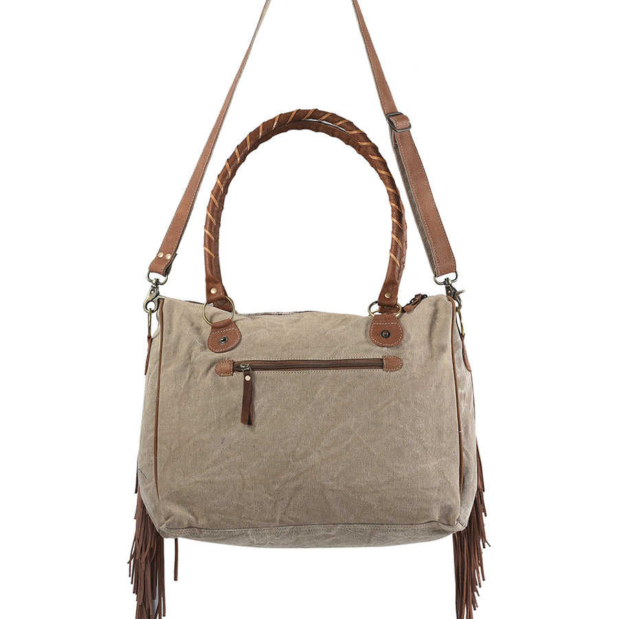 OHLAY KB261 TOTE Upcycled Wool Canvas Genuine Leather women bag western handbag purse