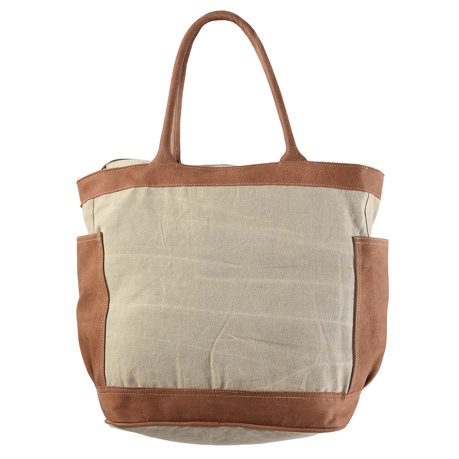 OHLAY KB268 TOTE Upcycled Wool Canvas Genuine Leather women bag western handbag purse