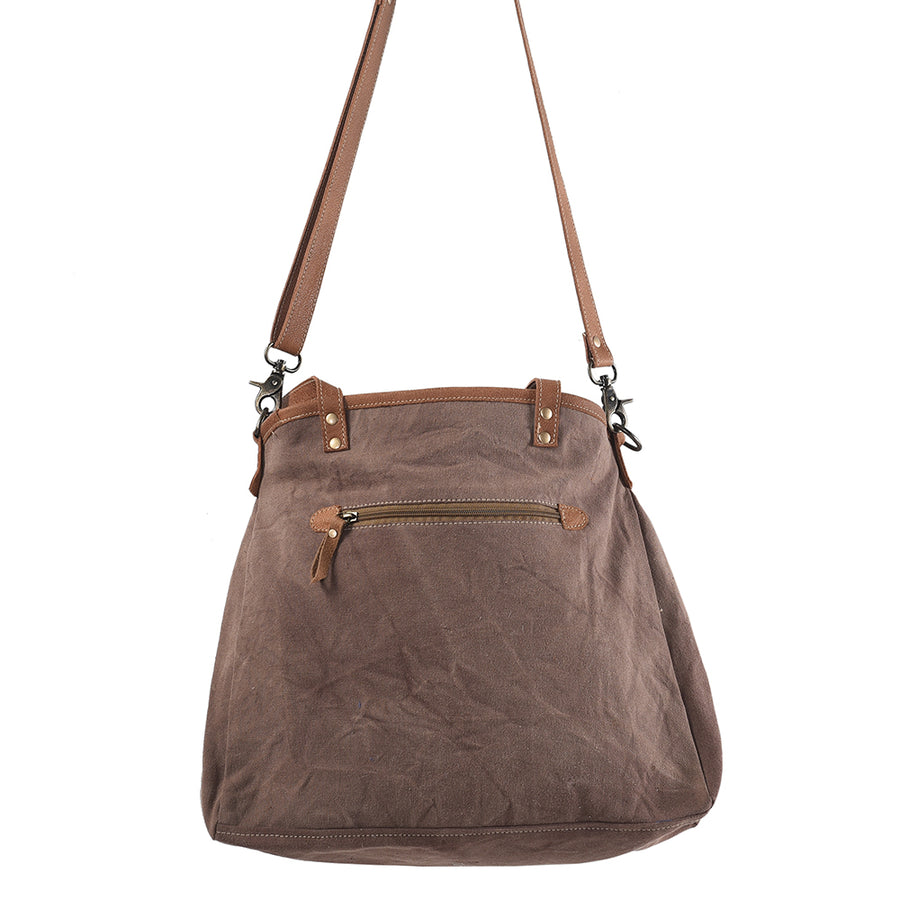 OHLAY KB272 TOTE Upcycled Wool Canvas Genuine Leather women bag western handbag purse