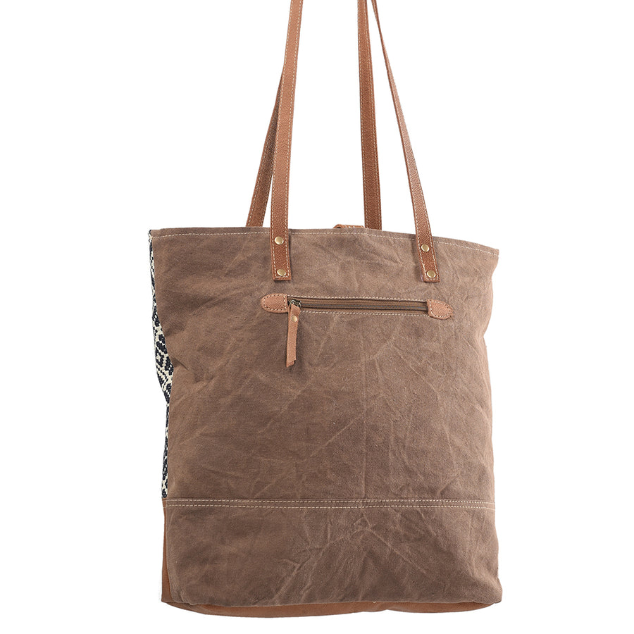 OHLAY KB285 TOTE Upcycled Wool Canvas Genuine Leather women bag western handbag purse