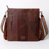 American Darling Messenger Saddle Blanket Fabric Genuine Leather Western Women Bag Handbag Purse Travel Bags College