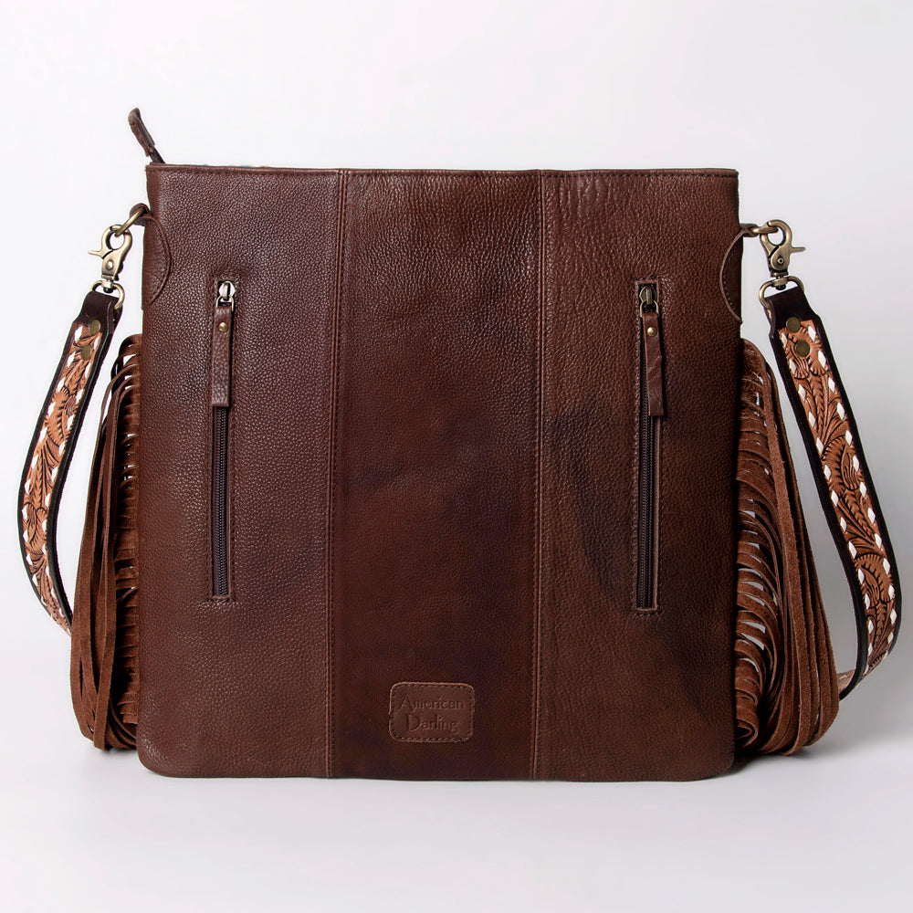 American Darling Messenger Saddle Blanket Fabric Genuine Leather Western Women Bag Handbag Purse Travel Bags College