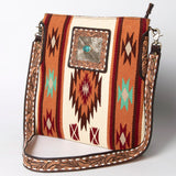 American Darling Large Crossbody Hand Tooled Saddle Blanket Genuine Leather Western Women Bag Handbag Purse | for Cute