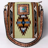 American Darling Large Crossbody Hand Tooled Saddle Blanket Genuine Leather Western Women Bag Handbag Purse | for Cute