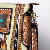 American Darling Large Crossbody Hand Tooled Saddle Blanket Genuine Leather Western Women Bag Handbag Purse | for Cute