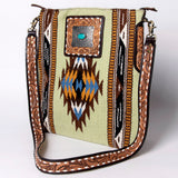 American Darling Large Crossbody Hand Tooled Saddle Blanket Genuine Leather Western Women Bag Handbag Purse | for Cute