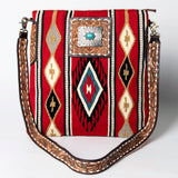 American Darling Large Crossbody Hand Tooled Saddle Blanket Genuine Leather Western Women Bag Handbag Purse | for Cute