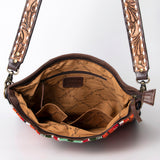 American Darling Large Crossbody Hand Tooled Saddle Blanket Genuine Leather Western Women Bag Handbag Purse | for Cute