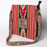 American Darling Large Crossbody Hand Tooled Saddle Blanket Genuine Leather Western Women Bag Handbag Purse | for Cute