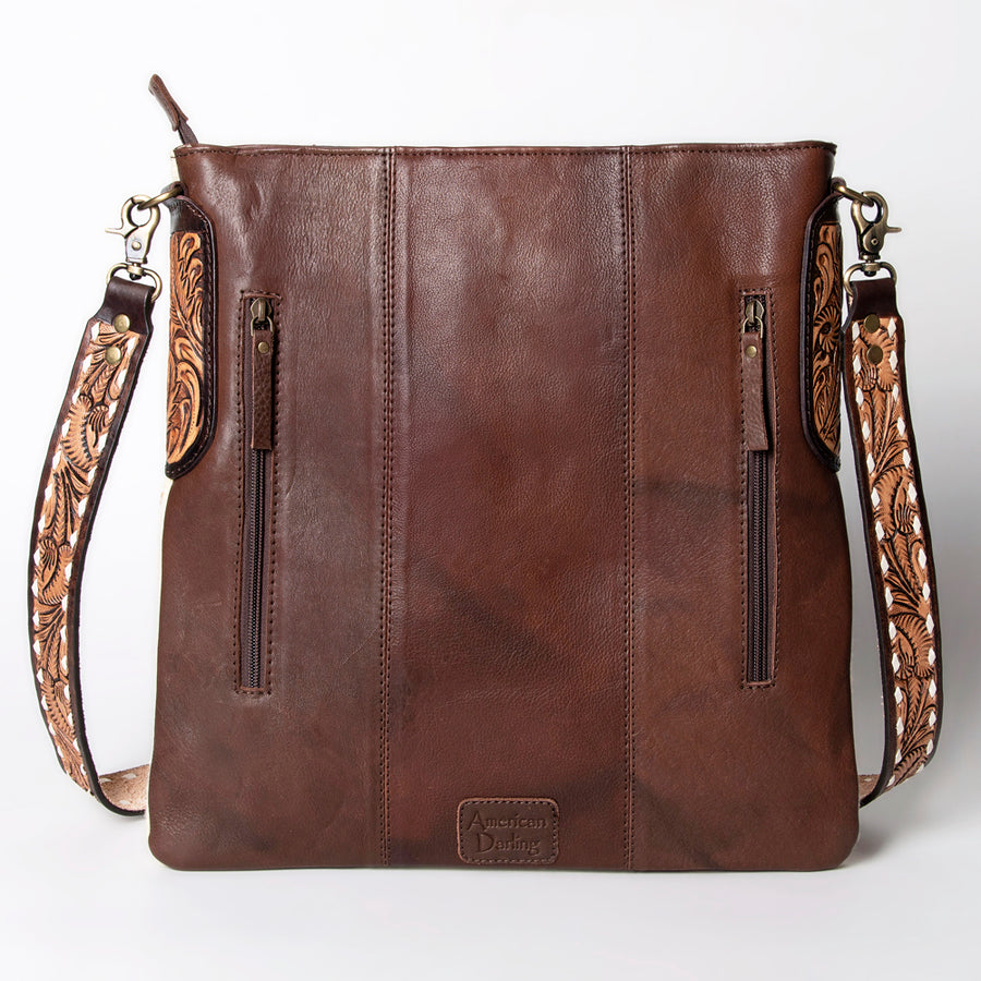 American Darling Large Cross body Bag Hand-Woven Saddle Blanket Vegetable-Tanned Genuine Leather Fringes Turquoise Concho