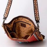 American Darling Large Crossbody Saddle Blanket Fabric Genuine Leather Western Women Bag Handbag Purse | Cute