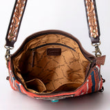 American Darling Large Crossbody Saddle Blanket Fabric Genuine Leather Western Women Bag Handbag Purse | Cute