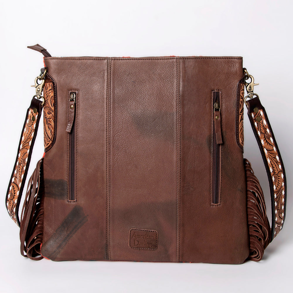 American Darling Large Crossbody Saddle Blanket Fabric Genuine Leather Western Women Bag Handbag Purse | Cute