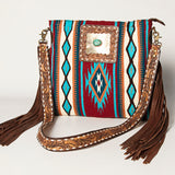 American Darling Large Crossbody Hand Tooled Saddle Blanket Genuine Leather Western Women Bag Handbag Purse | for Cute