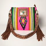 American Darling Large Crossbody Hand Tooled Saddle Blanket Genuine Leather Western Women Bag Handbag Purse | for Cute