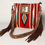 American Darling Large Crossbody Hand Tooled Saddle Blanket Genuine Leather Western Women Bag Handbag Purse | for Cute