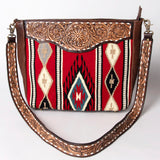 American Darling Messenger Hand Tooled Saddle Blanket Genuine Leather Women Bag Western Handbag Purse | Cute