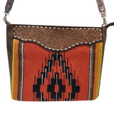 American Darling Messenger Hand Tooled Saddle Blanket Genuine Leather Women Bag Western Handbag Purse | Cute