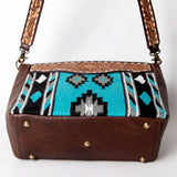 American Darling Messenger Hand Tooled Saddle Blanket Genuine Leather Women Bag Western Handbag Purse | Cute