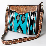 American Darling Messenger Hand Tooled Saddle Blanket Genuine Leather Women Bag Western Handbag Purse | Cute