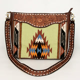 American Darling Messenger Hand Tooled Saddle Blanket Genuine Leather Women Bag Western Handbag Purse | Cute