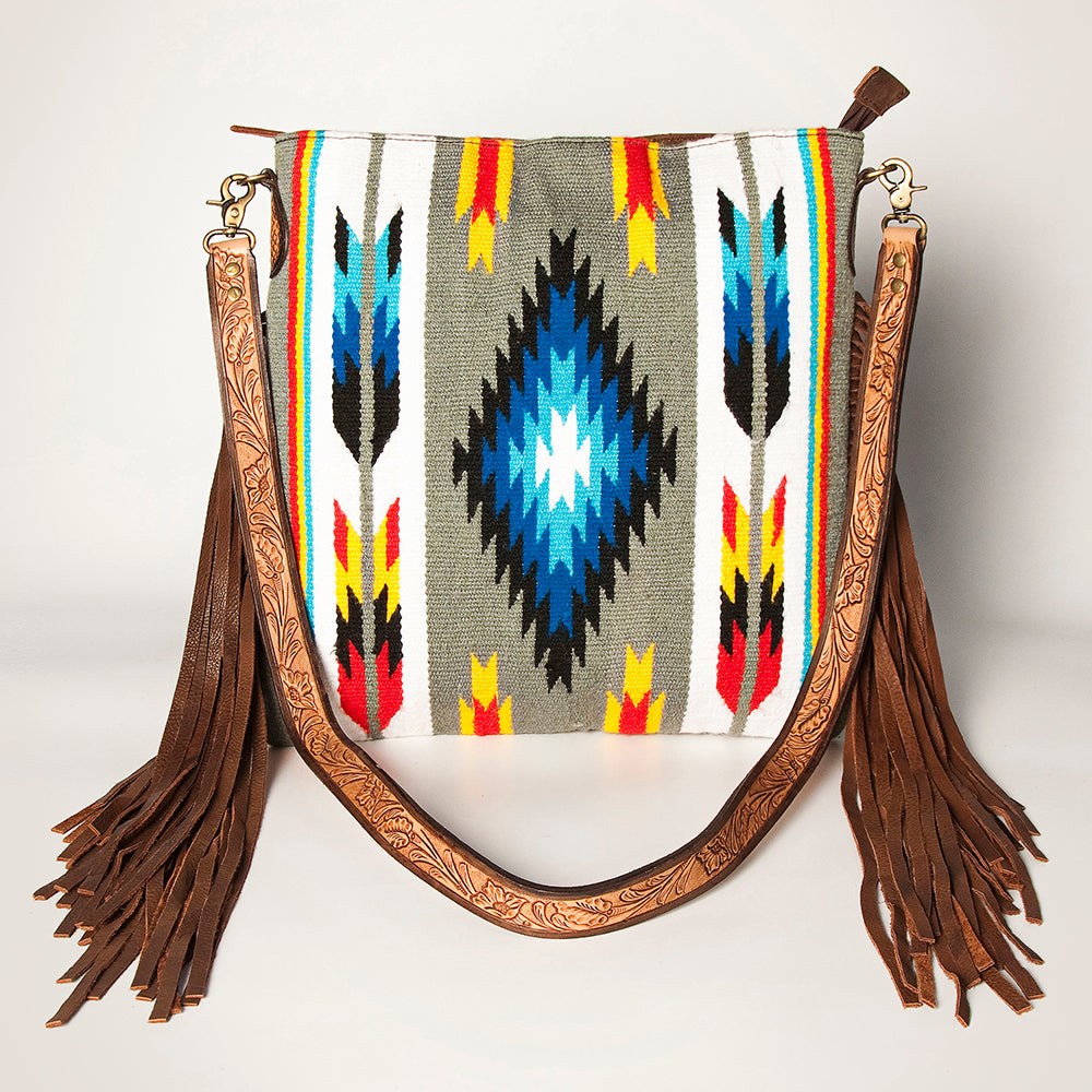 American Darling Large Crossbody Saddle Blanket Genuine Leather Western Women Bag Handbag Purse | Travel Bags College Casual