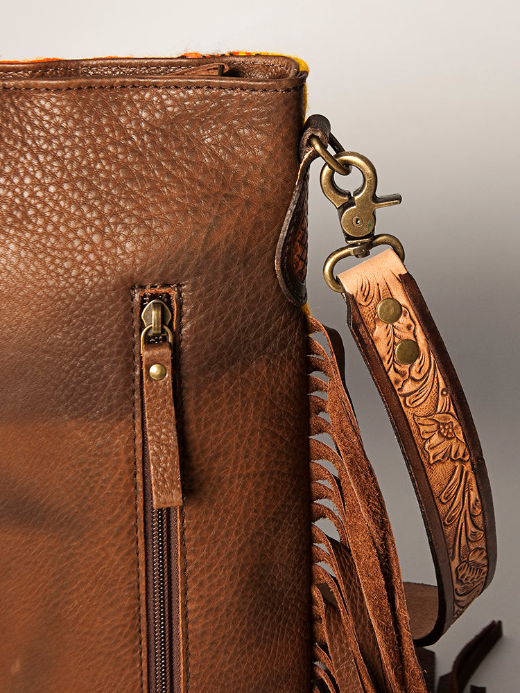 American Darling Large Crossbody Saddle Blanket Genuine Leather Western Women Bag Handbag Purse | Travel Bags College Casual