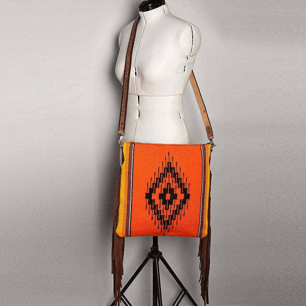 American Darling Large Crossbody Saddle Blanket Genuine Leather Western Women Bag Handbag Purse | Travel Bags College Casual