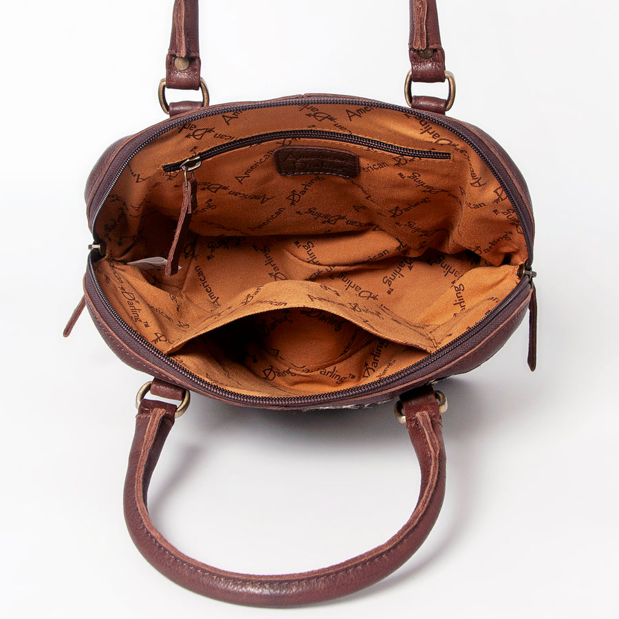 American Darling Tote Bag Hair-On Cowhide Vegetable-Tanned Genuine Leather Premium Western Handbag