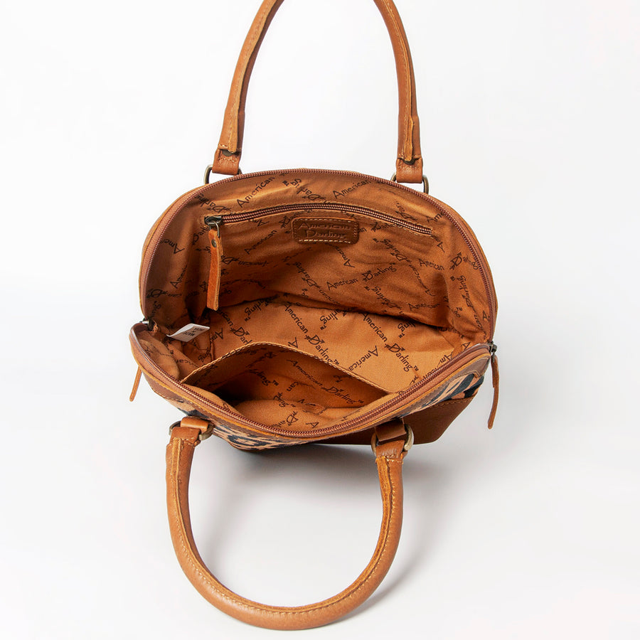 American Darling Tote Bag Hair-On Cowhide Vegetable-Tanned Genuine Leather Premium Western Handbag