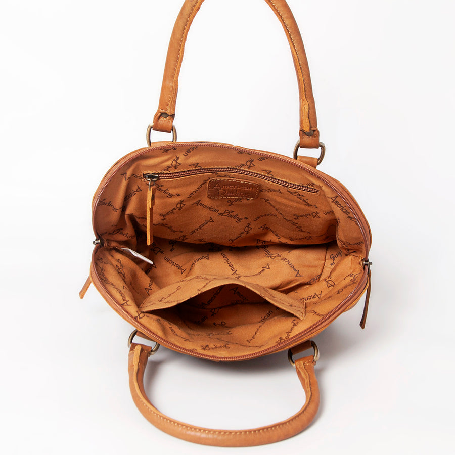 American Darling Tote Bag Hair-On Cowhide Vegetable-Tanned Genuine Leather Premium Western Handbag