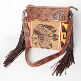 American Darling Signature Crossbody Hand Tooled Saddle Blanket Genuine Leather Women Bag Western Handbag Purse