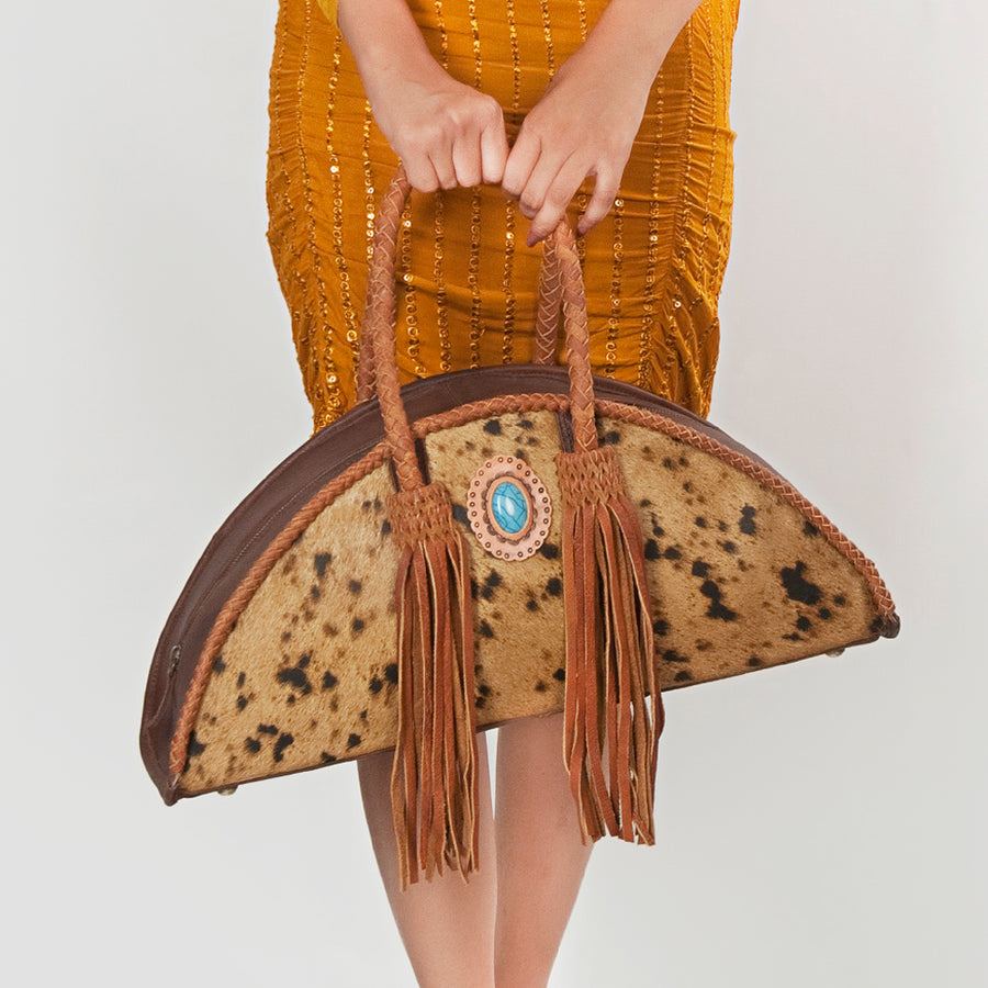 American Darling Taco Hair on Genuine Leather Western Women Bag Handbag Purse | Travel Bags College Casual