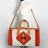 American Darling Duffel Saddle Blanket Genuine Leather Western Women Bag | Handbag Duffle Weekend Travel Bags for