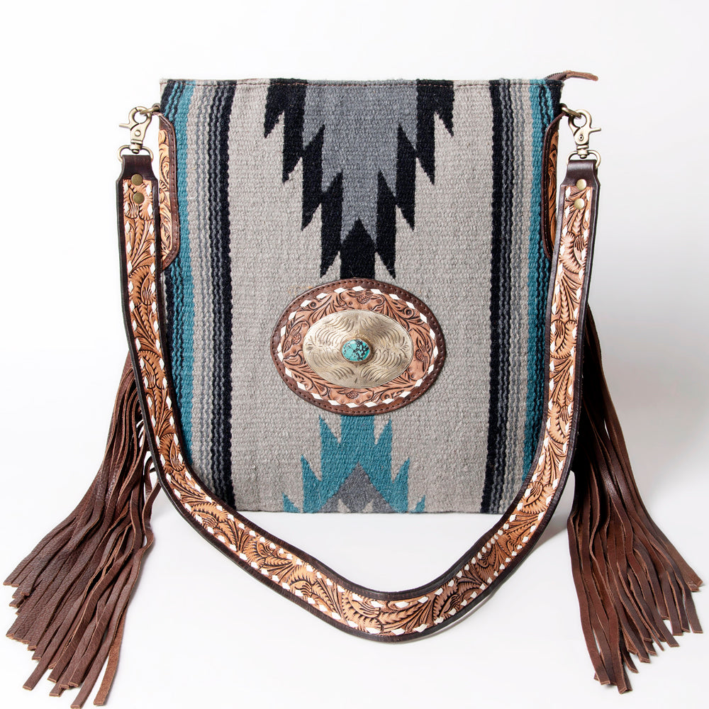 American Darling Large Crossbody Hand Tooled Saddle Blanket Genuine Leather Western Women Bag Handbag Purse | Cute