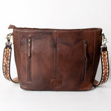 American Darling Messenger Saddle Blanket Fabric Genuine Leather Western Women Bag Handbag Purse | Cute